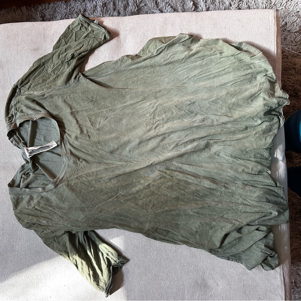 Free People Olive Green Top